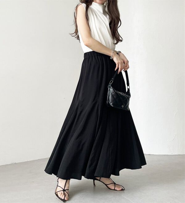 GeeRA（ジーラ）の「切替フレアーロングスカート（ロングスカート）」｜詳細画像