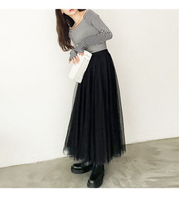 GeeRA（ジーラ）の「フレアーチュールロングスカート（ロングスカート）」｜詳細画像