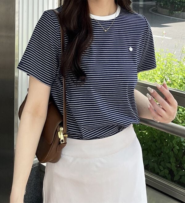 GeeRA（ジーラ）の「ボーダー配色Ｔシャツ（カットソー）」｜詳細画像