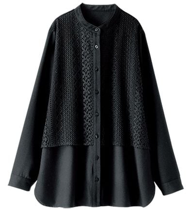 BELLUNA（ベルーナ）の「レース重ねシャツチュニック（チュニック）」