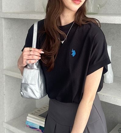 GeeRA（ジーラ）の「【新色追加】【ＵＳ．ＰＯＬＯ．ＡＳＳＮ】綿100％フレンチスリーブＴシャツ（Tシャツ）」