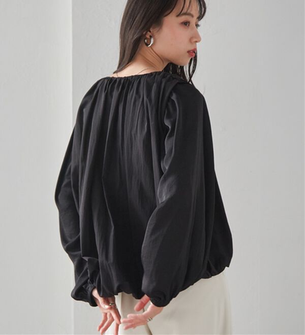 RANAN（ラナン）の「2WAYギャザーバルーンブラウス（ブラウス）」｜詳細画像