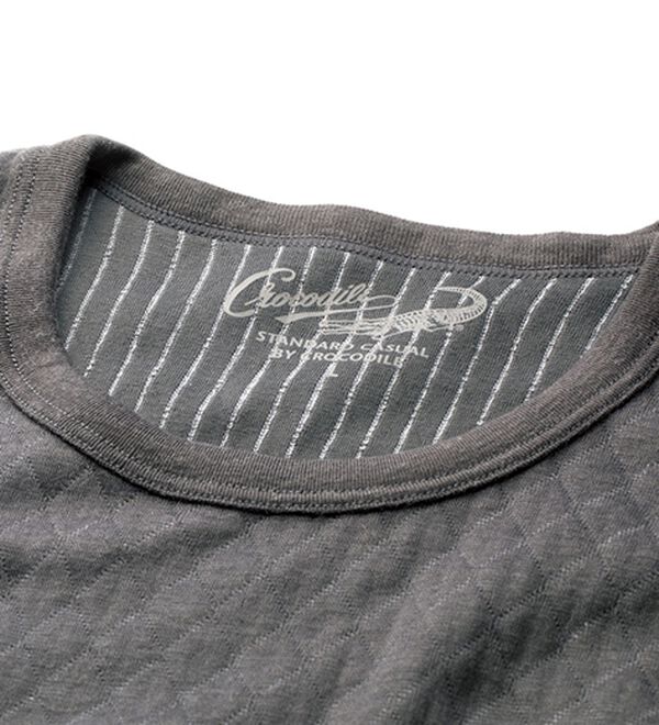 「≪ＴＶ限定★≫＜クロコダイル＞ウール入肌側綿１００％極温（Ｒ）キルトインナー上下（メンズ肌着・インナーウェア）」｜詳細画像