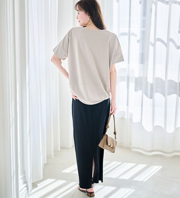 RANAN（ラナン）の「【4つの機能付】ひんやりハーフジップコクーンチュニック（チュニック）」｜詳細画像