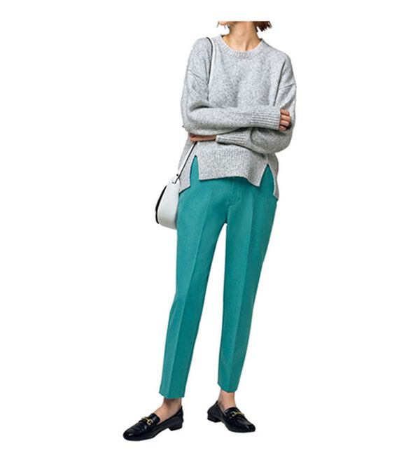 VINNO（ヴィノ）の「ウールライク美脚テーパードパンツ（フルレングスパンツ）」｜詳細画像