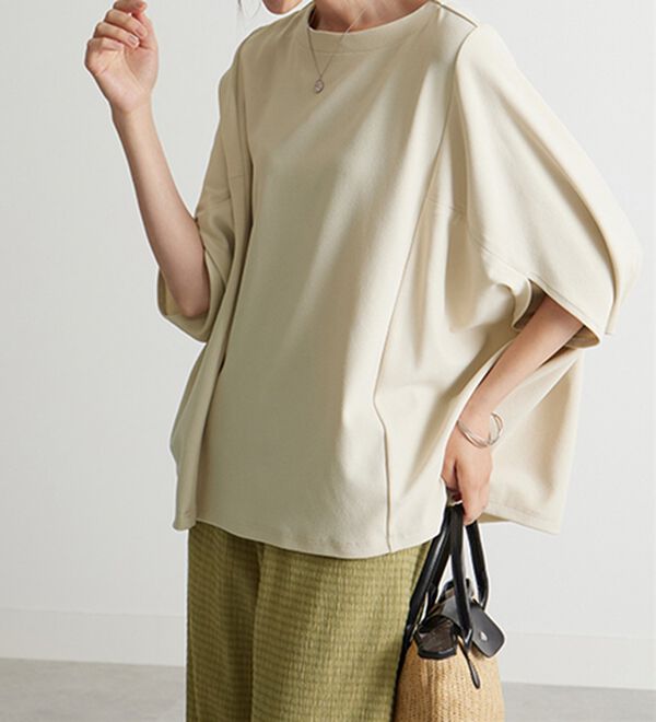 BELLUNA（ベルーナ）の「美しく隠す！技ありカットジョーゼットトップス（カットソー）」｜詳細画像