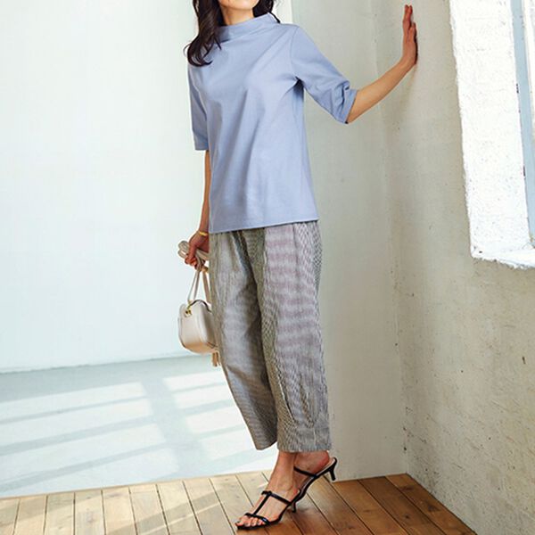 BELLUNA（ベルーナ）の「ヒンヤリ制菌加工綿１００％プルオーバー（カットソー）」｜詳細画像