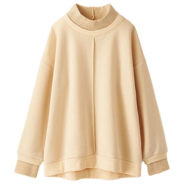 BELLUNA（ベルーナ）の「裏起毛素材リブニット切替プルオーバー（カットソー）」｜詳細画像