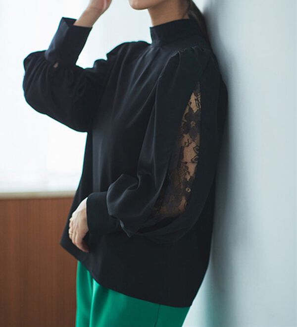 RANAN（ラナン）の「袖スリットレースブラウス（ブラウス）」｜詳細画像