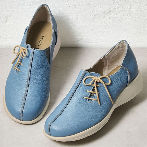 リュウジタカイ ゆったり5E牛革スリッポンシューズ - ベルーナ