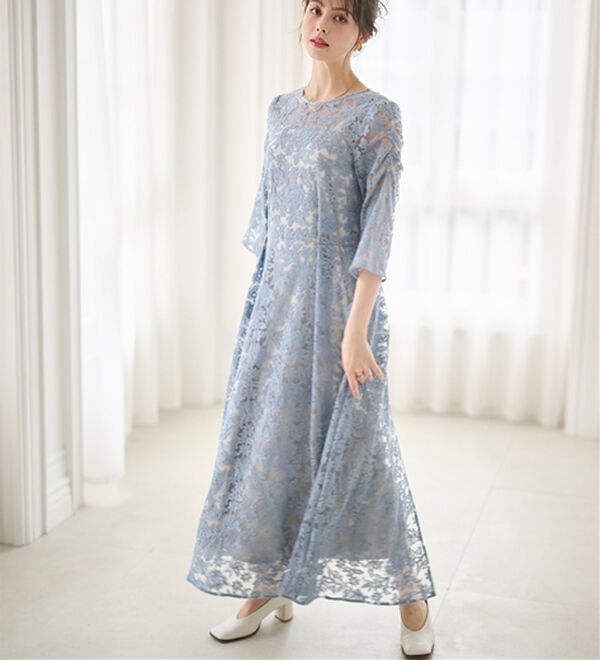 RANAN（ラナン）の「バックリボンデザインレースワンピース（その他ワンピース）」｜詳細画像