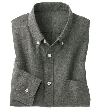 「シンプル＆プラス　お手入れ簡単オックスフォードシャツ（メンズシャツ）」