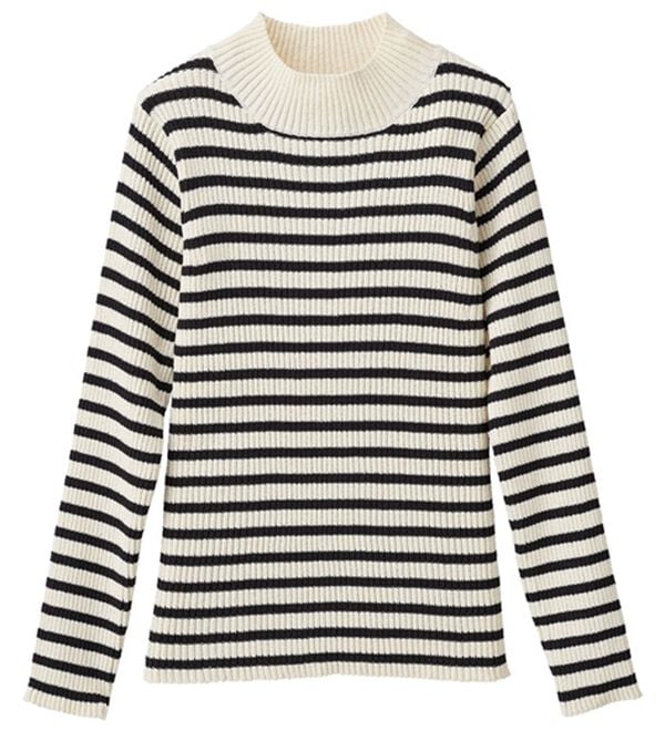 RANAN（ラナン）の「もちもちリブパイピングハイネックニット（ニット・セーター）」｜詳細画像