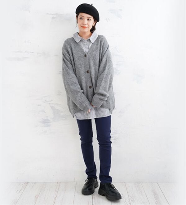 A HAPPY MARILYN（アハッピーマリリン）の「【Ｍ～８Ｌ】【選べる丈】のび～る ストレッチ ツイル 魔法の 美脚レギンスパンツ（スリム・スキニーパンツ）」｜詳細画像