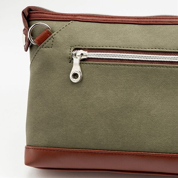 「＜ハッシュパピー＞デニム風合皮サコッシュ（メンズショルダーバッグ）」｜詳細画像