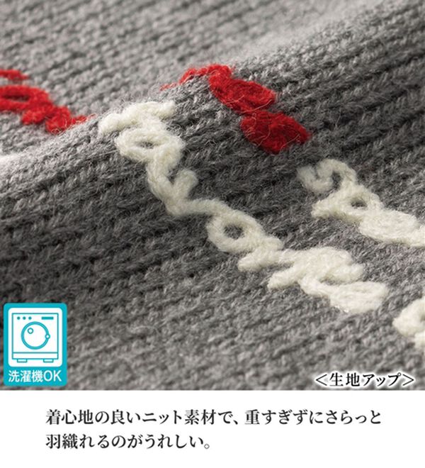 BELLUNA（ベルーナ）の「配色刺しゅう使いニットカーディガン（ニットカーディガン）」｜詳細画像