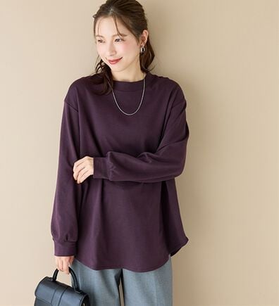 BELLUNA（ベルーナ）の「吸湿発熱ポンチ素材ゆったりチュニック（カットソー）」