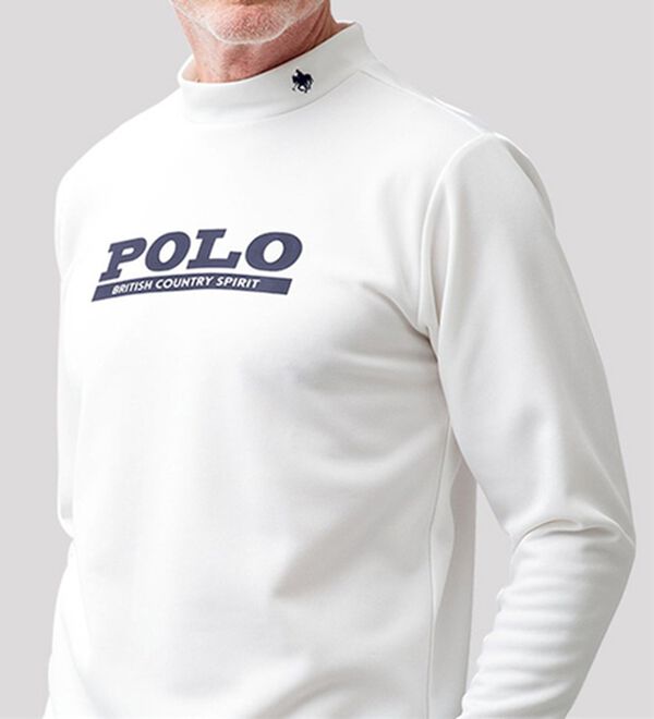 「【２色組】＜ポロ・ビーシーエス＞程よい厚さのロゴハイネック（メンズＴシャツ）」｜2色組