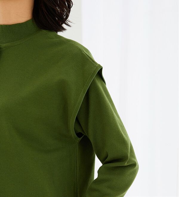 BELLUNA（ベルーナ）の「前後２ｗａｙベスト付ニットアンサンブル（アンサンブル）」｜詳細画像