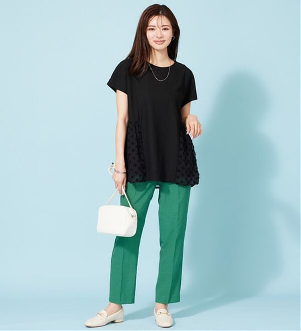 BELLUNA（ベルーナ）の「サイドシアードット切替チュニック（チュニック）」｜詳細画像