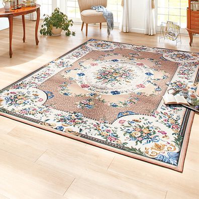 「厚みが選べる高級柄プリントはっ水カーペット（カーペット）」