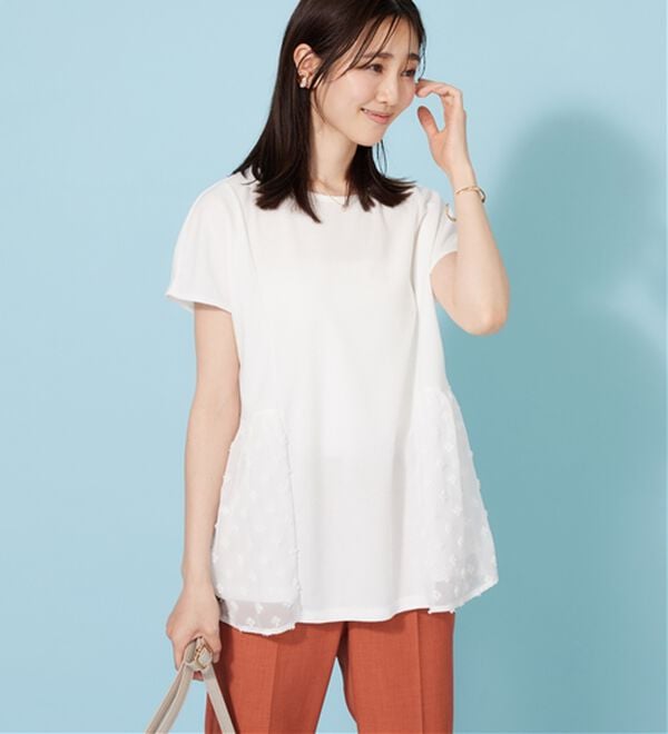 BELLUNA（ベルーナ）の「サイドシアードット切替チュニック（チュニック）」｜詳細画像