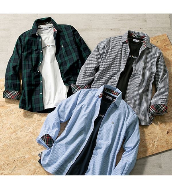 「＜アーノルド　パーマー＞即完成！ロゴデザインアンサンブル（メンズシャツ）」｜詳細画像