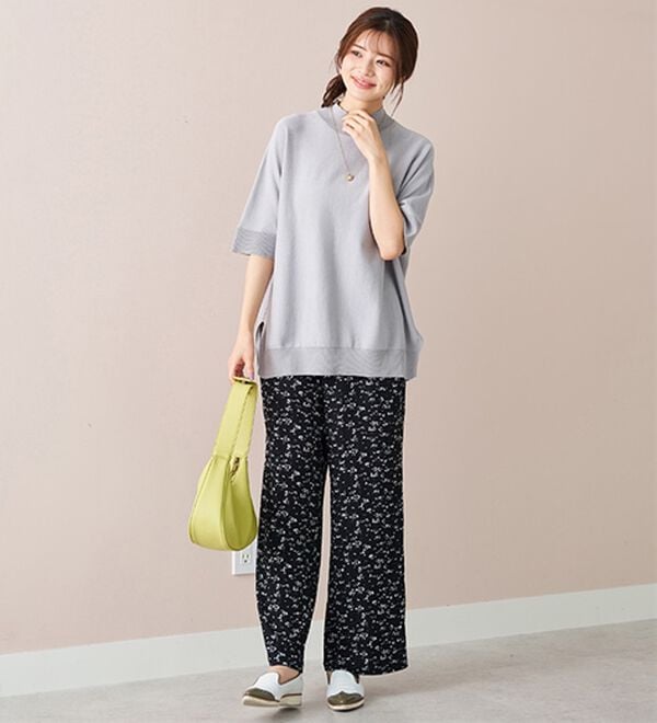 BELLUNA（ベルーナ）の「楊柳サラサラ素材プリントイージーパンツ（フルレングスパンツ）」｜詳細画像