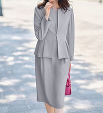 RANAN（ラナン）の「【２点セット】ノーカラージャケットワンピースセット（パンツスーツ）」