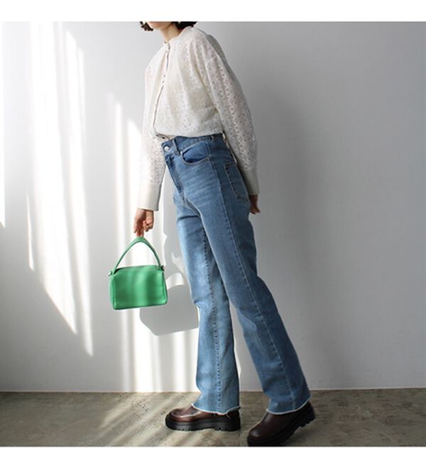 GeeRA（ジーラ）の「前後２ＷＡＹブロック柄レースシャツ（シャツ）」｜詳細画像