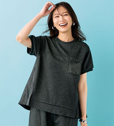 BELLUNA（ベルーナ）の「【ＳＥＪＬ】異素材切替デザインプルオーバー（カットソー）」