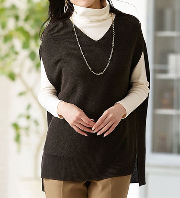 LAVIENNE（ラヴィエンヌ）の「超・暖　吸湿発熱　素肌よろこぶ綿１００％あったかインナー　タートルネックインナー（肌着・インナーウェア）」｜詳細画像