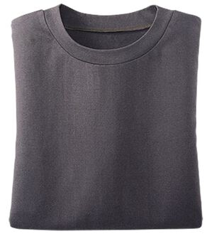 BELLUNA（ベルーナ）の「綿１００％抗菌防臭汗ジミ対策プルオーバー（カットソー）」｜チャコール