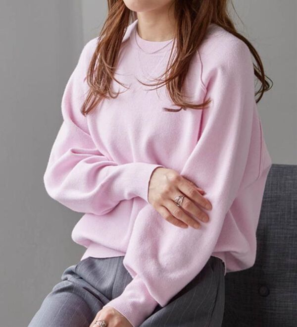 RANAN（ラナン）の「パチパチしにくい！大人のきれいめトレーナーニット（ニット・セーター）」｜詳細画像