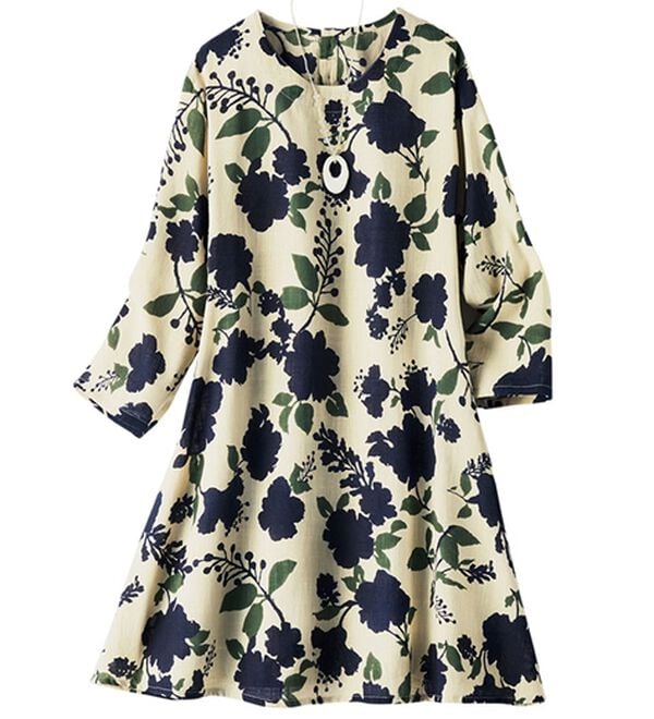 ルフラン（ルフラン）の「選べるプリントブラウス（ブラウス）」｜ネイビー系