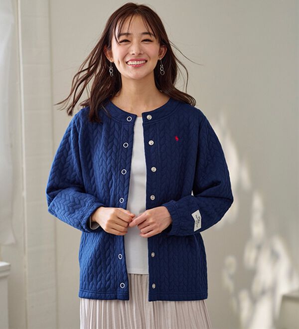 BELLUNA（ベルーナ）の「【ＰＯＬＯ　ＢＣＳ】ジャカード素材カーディガン（その他カーディガン）」｜詳細画像