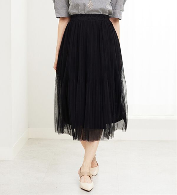 チュール素材プリーツスカート - ベルーナ【公式】 