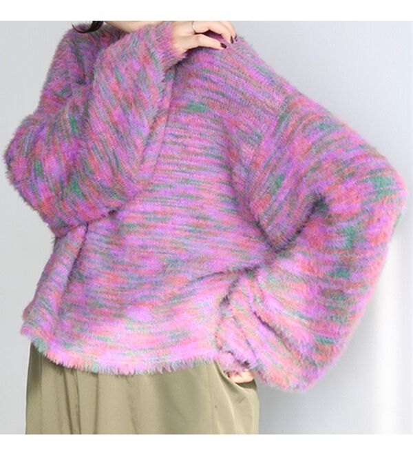 GeeRA（ジーラ）の「ミックスシャギーショートニット（ニット・セーター）」｜詳細画像