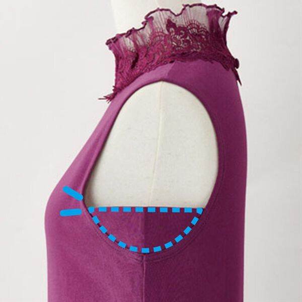 BELLUNA（ベルーナ）の「綿１００％脇汗対策エレガントハイネックインナー（タンクトップ・キャミソール）」｜詳細画像