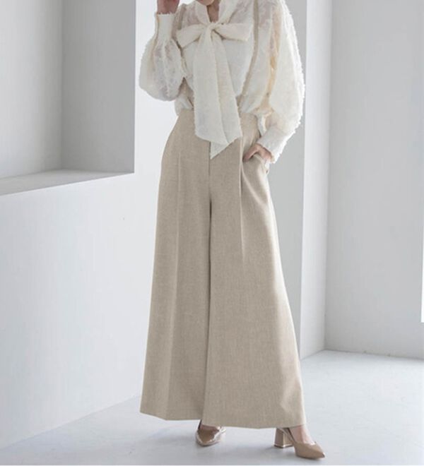 RANAN（ラナン）の「【カセット服】洗える！カセットスーツ　シリーズ（ワイドパンツ・ガウチョ）」｜詳細画像