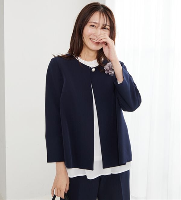 BELLUNA（ベルーナ）の「＜セレモニースタイル＞パール付袖フレアージャケット（その他ジャケット）」｜詳細画像