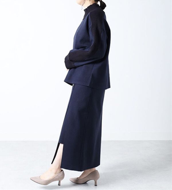 BELLUNA（ベルーナ）の「＜セットアップ対応＞メルトン素材リブ切替プルオーバー（セットアップ）」｜詳細画像