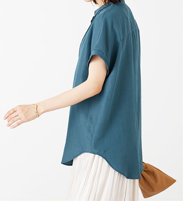 BELLUNA（ベルーナ）の「ビンテージ素材ドルマンシャツチュニック（チュニック）」｜詳細画像