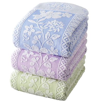 「今治産ロング＆ボリューム　ジャカード織タオルケット３色組（肌掛布団・タオルケット）」