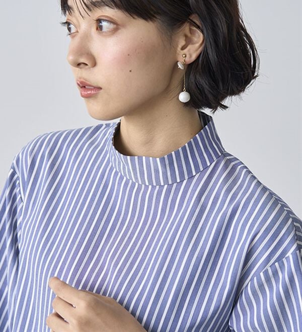 BELLUNA（ベルーナ）の「＜ＳＯＬＯＴＥＸ（Ｒ）＞ストレッチハイネックブラウス（ブラウス）」｜詳細画像