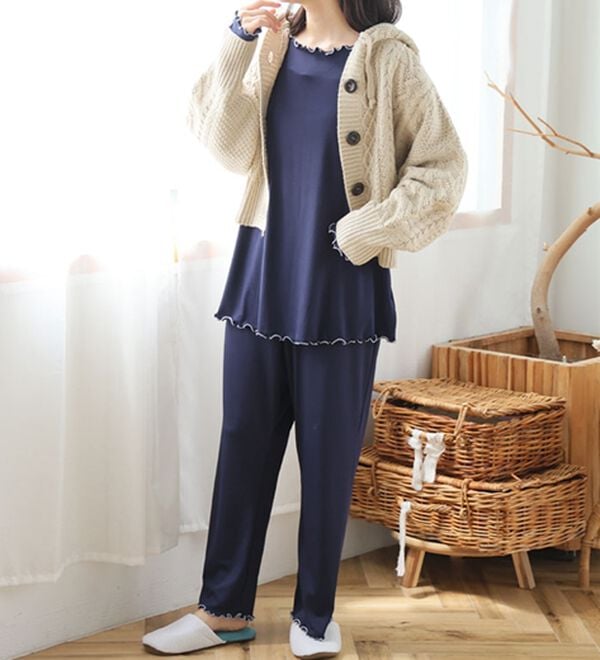 A HAPPY MARILYN（アハッピーマリリン）の「【大きいサイズ】【Ｌ～８Ｌ】くつろぎ時間を快適・オシャレにするルームウエア【エブリデイＲｉｂ】（パジャマ・ルームウェア）」｜詳細画像