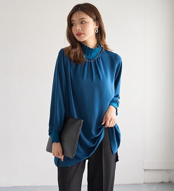 BELLUNA（ベルーナ）の「リブニット使いチュニック（チュニック）」｜詳細画像