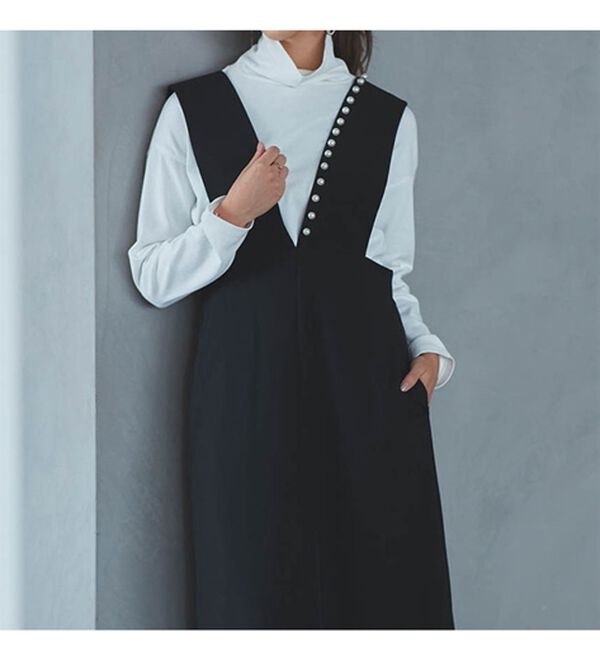 RANAN（ラナン）の「パールビジュー付ジャンパースカート（ジャンパースカート）」｜詳細画像