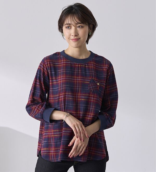 BELLUNA（ベルーナ）の「スラブ素材リブ使いブラウス（ブラウス）」｜詳細画像