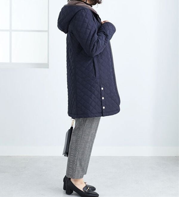 BELLUNA（ベルーナ）の「パイピング使いキルトデザインロングコート（その他ジャケット）」｜詳細画像